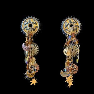 Mayan-theme "Chichen Itza" earrings, by Lunch at the Ritz